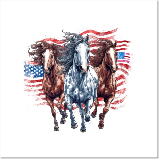 Patriot Horses #3 Wall Art by Chromatic Fusion Studio